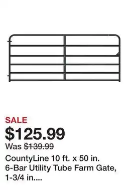 Tractor Supply Company CountyLine 10 ft. x 50 in. 6-Bar Utility Tube Farm Gate, 1-3/4 in. Tube, Blue offer
