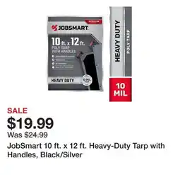 Tractor Supply Company JobSmart 10 ft. x 12 ft. Heavy-Duty Tarp with Handles, Black/Silver offer