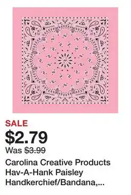 Tractor Supply Company Carolina Creative Products Hav-A-Hank Paisley Handkerchief/Bandana, 22 x 22in offer