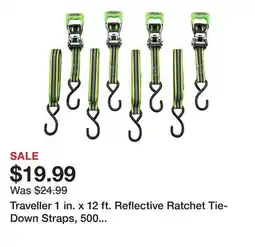 Tractor Supply Company Traveller 1 in. x 12 ft. Reflective Ratchet Tie-Down Straps, 500 lb., 4-Pack, FH95354 offer