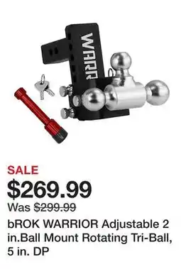 Tractor Supply Company bROK WARRIOR Adjustable 2 in.Ball Mount Rotating Tri-Ball, 5 in. DP offer