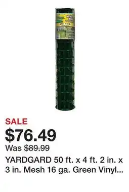 Tractor Supply Company YARDGARD 50 ft. x 4 ft. 2 in. x 3 in. Mesh 16 ga. Green Vinyl Welded Wire offer
