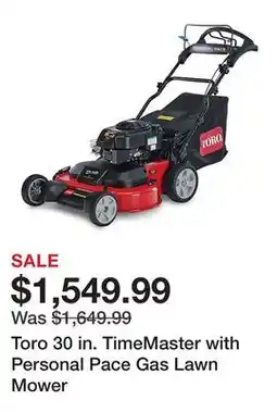 Tractor Supply Company Toro 30 in. TimeMaster with Personal Pace Gas Lawn Mower offer