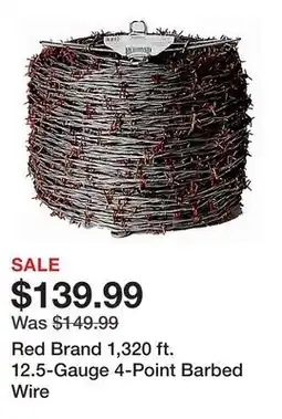 Tractor Supply Company Red Brand 1,320 ft. 12.5-Gauge 4-Point Barbed Wire offer
