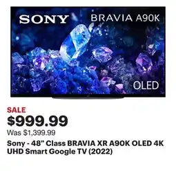 Best Buy Sony - 48 Class BRAVIA XR A90K OLED 4K UHD Smart Google TV (2022) offer