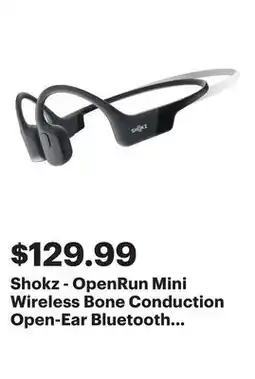 Best Buy Shokz - OpenRun Mini Wireless Bone Conduction Open-Ear Bluetooth Endurance Headphones - Black offer