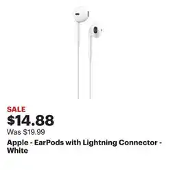 Best Buy Apple - EarPods with Lightning Connector - White offer