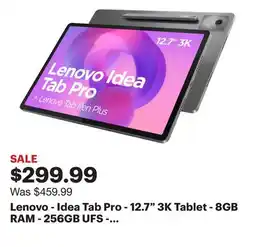 Best Buy Lenovo - Idea Tab Pro - 12.7 3K Tablet - 8GB RAM - 256GB UFS - with Tab Pen Plus - Luna Grey offer