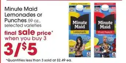 Giant Eagle Minute Maid Lemonades or Punches offer