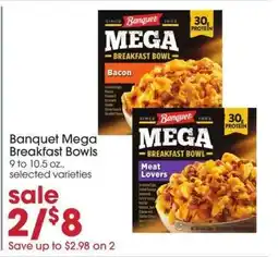 Giant Eagle Banquet Mega Breakfast Bowls offer