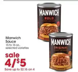 Giant Eagle Manwich Sauce offer