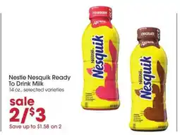 Giant Eagle Nestle Nesquik Ready To Drink Milk offer