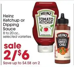 Giant Eagle Heinz Ketchup or Dipping Sauce offer
