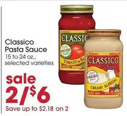 Giant Eagle Classico Pasta Sauce offer