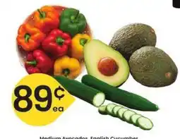 Albertsons Medium Avocados, English Cucumber offer