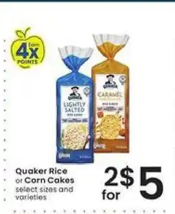 Albertsons Quaker Rice or Corn Cakes offer
