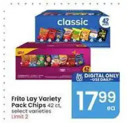 Albertsons Frito Lay Variety Pack Chips offer