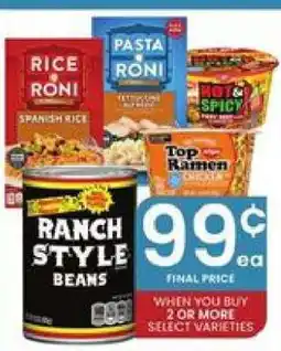 Albertsons Ranch Style Beans, Rice-A-Roni, Pasta Roni, Hot & Spicy Noodles, Top Ramen offer