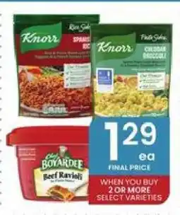 Albertsons Knorr Rice Sides & Chef Boyardee Beef Ravioli offer