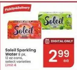 Albertsons Soleil Sparkling Water offer