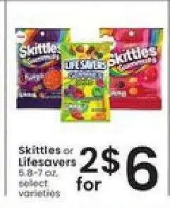 Albertsons Skittles or Lifesavers offer