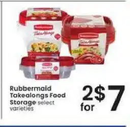 Albertsons Rubbermaid TakeAlongs Food Storage offer