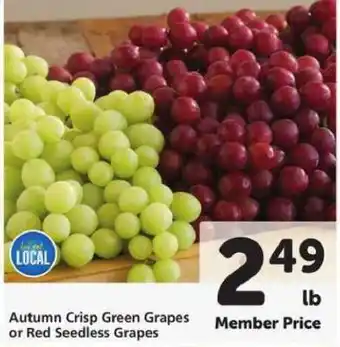 Autumn Crisp Green Grapes or Red Seedless Grapes