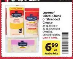 Safeway Lucerne Sliced, Chunk or Shredded Cheese offer