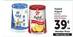 Safeway Yoplait Yogurt offer