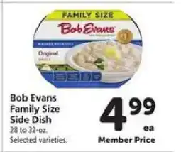 Safeway Bob Evans Family Size Side Dish offer