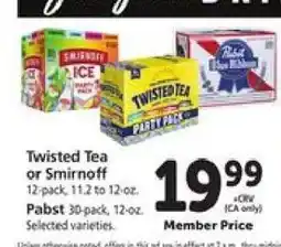 Safeway Twisted Tea or Smirnoff offer