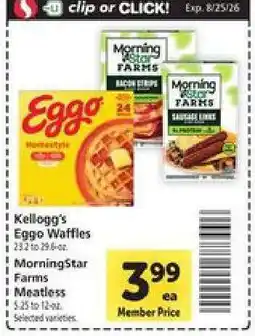 Safeway Kellogg's Eggo Waffles / MorningStar Farms Meatless offer