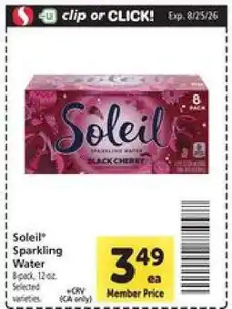 Safeway Soleil Sparkling Water offer