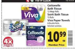 Safeway Cottonelle Bath Tissue, Scott Bath Tissue, Viva Paper Towels offer