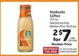 Safeway Starbucks Coffee offer