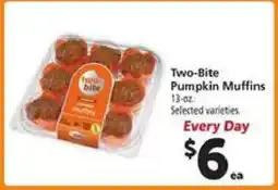 Safeway Two-Bite Pumpkin Muffins offer