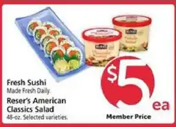 Safeway Fresh Sushi / Reser's American Classics Salad offer