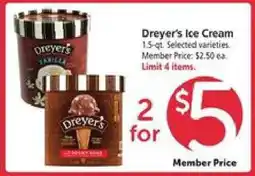Safeway Dreyer's Ice Cream offer