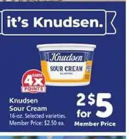 Safeway Knudsen Sour Cream offer