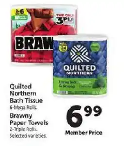 Safeway Quilted Northern Bath Tissue & Brawny Paper Towels offer