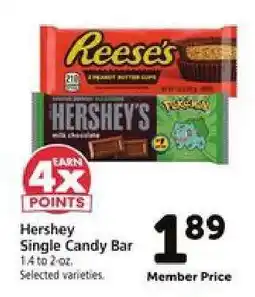 Safeway Hershey Single Candy Bar offer