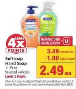 Safeway Softsoap Hand Soap offer