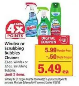 Safeway Windex or Scrubbing Bubbles Cleaner offer