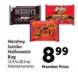 Safeway Hershey Jumbo Halloween Bag offer