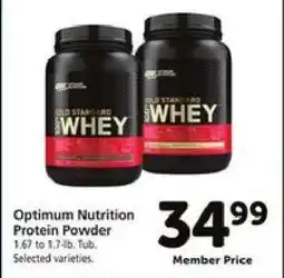 Safeway Optimum Nutrition Protein Powder offer