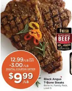 Pick'n Save Black Angus T-Bone Steaks offer