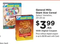 Pick'n Save General Mills Giant Size Cereal offer