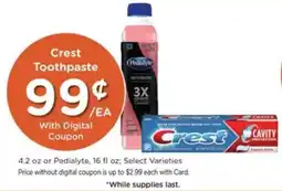 Pick'n Save Crest Toothpaste offer