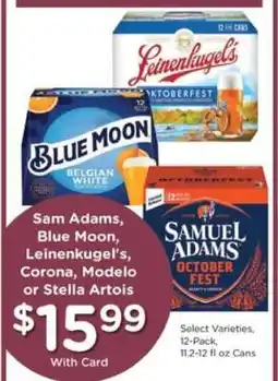 Pick'n Save Sam Adams, Blue Moon, Leinenkugel's, Corona, Modelo or Stella Artois offer