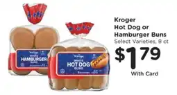 Pick'n Save Kroger Hot Dog or Hamburger Buns offer